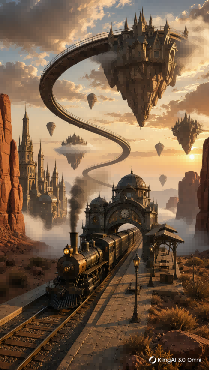 Different futuristic art styles generated with Kling AI